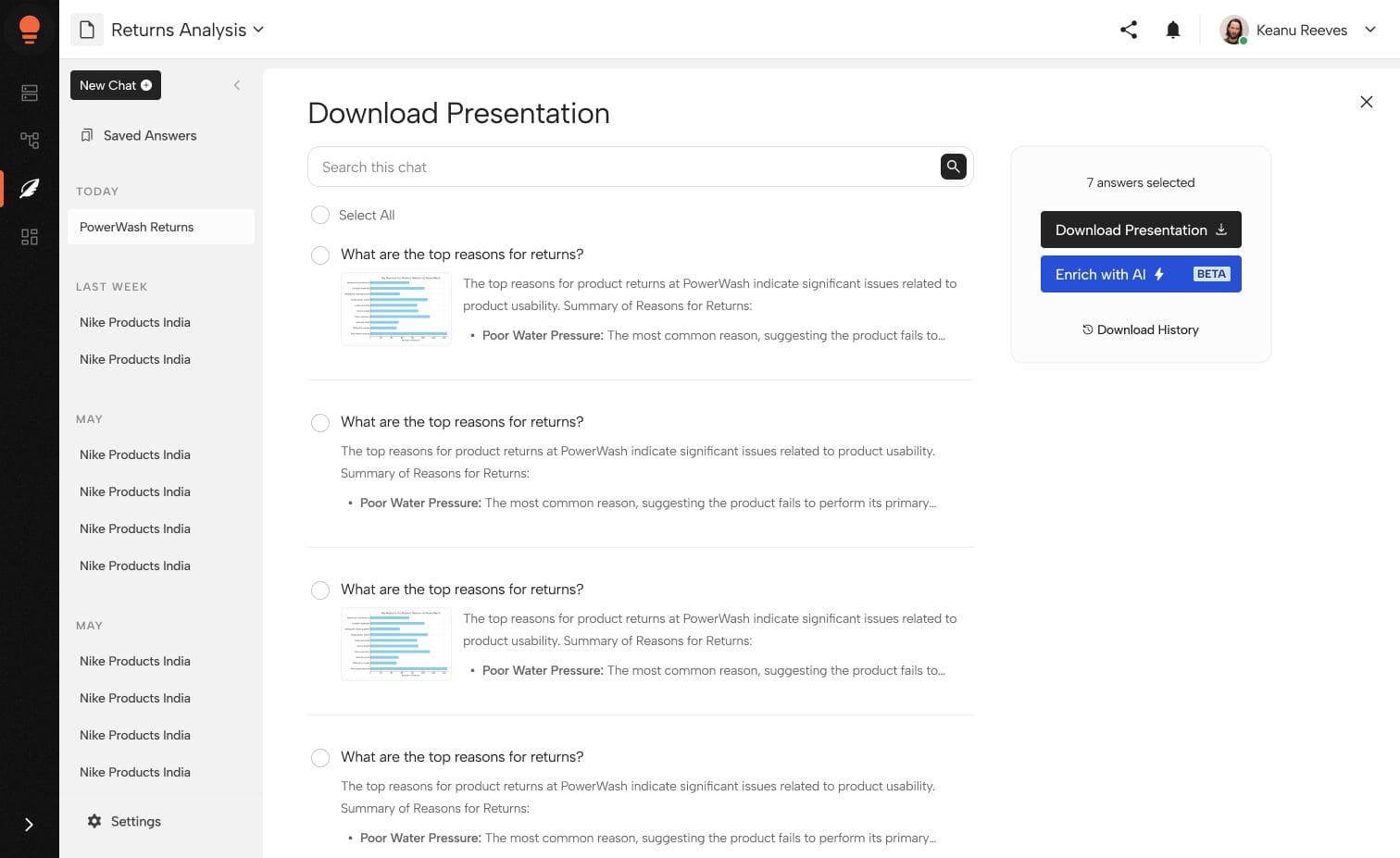 Genie conversational interface